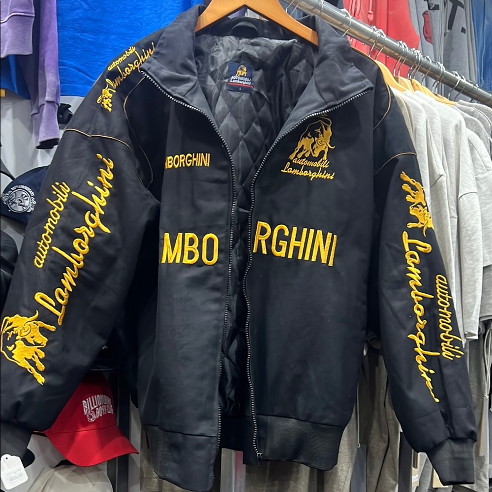 Lamborghini Black and Yellow Men's Jacket